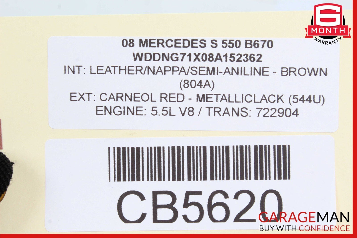 07-10 Mercedes W221 S550 CL63 AMG Front Top Upper Windshield Night Vision Camera