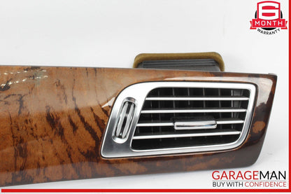 12-18 Mercedes W218 CLS550 Front Dash Trim Bezel Air Vent Cover Assy Walnut OEM