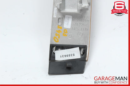 03-06 Mercedes W220 S430 Front Right Side Door Window Switch Trim Bezel Wood OEM