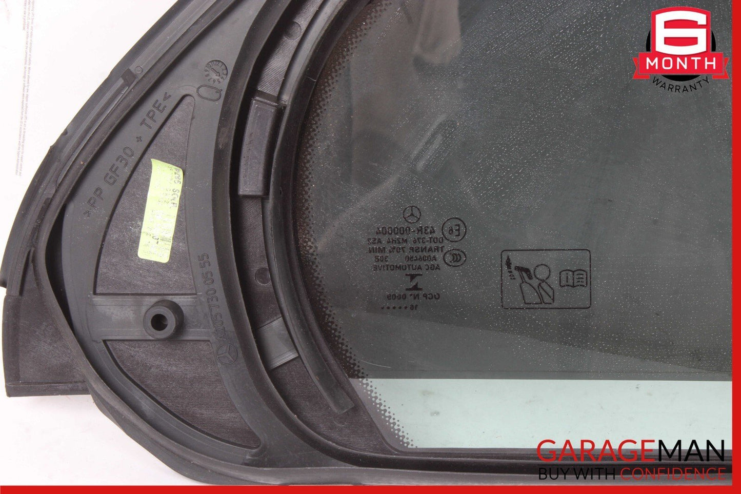 15-20 Mercedes W205 C300 C350e C400 Rear Left Side Door Window Quarter Glass OEM