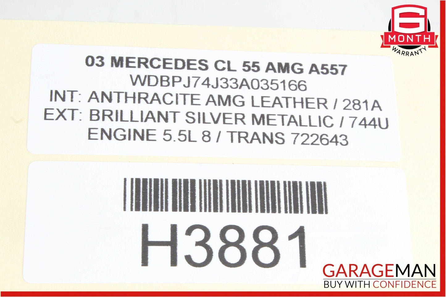 02-06 Mercedes W215 CL500 CL55 AMG Front Right Seat Belt Seatbelt Retractor
