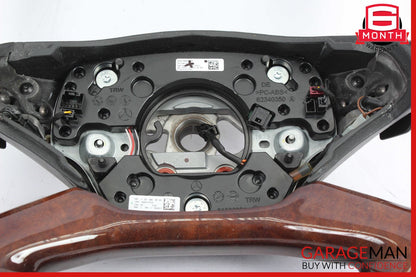 10-13 Mercedes W221 S550 S400 CL550 4 Spoke Driver Steering Wheel Wood Black
