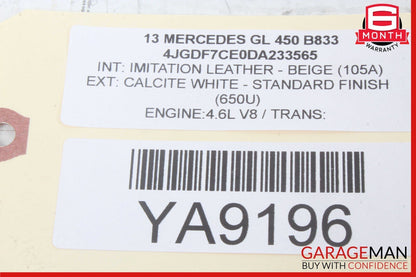 13-19 Mercedes X166 GL450 3rd Row Right Seat Folding Power Switch Button OEM