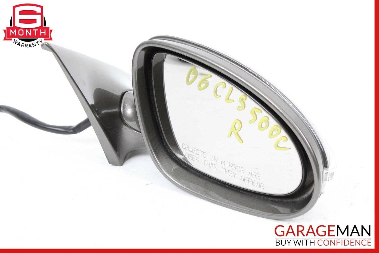 06-08 Mercedes W219 CLS500 Front Right Passenger Side Mirror Door Rear View Gray