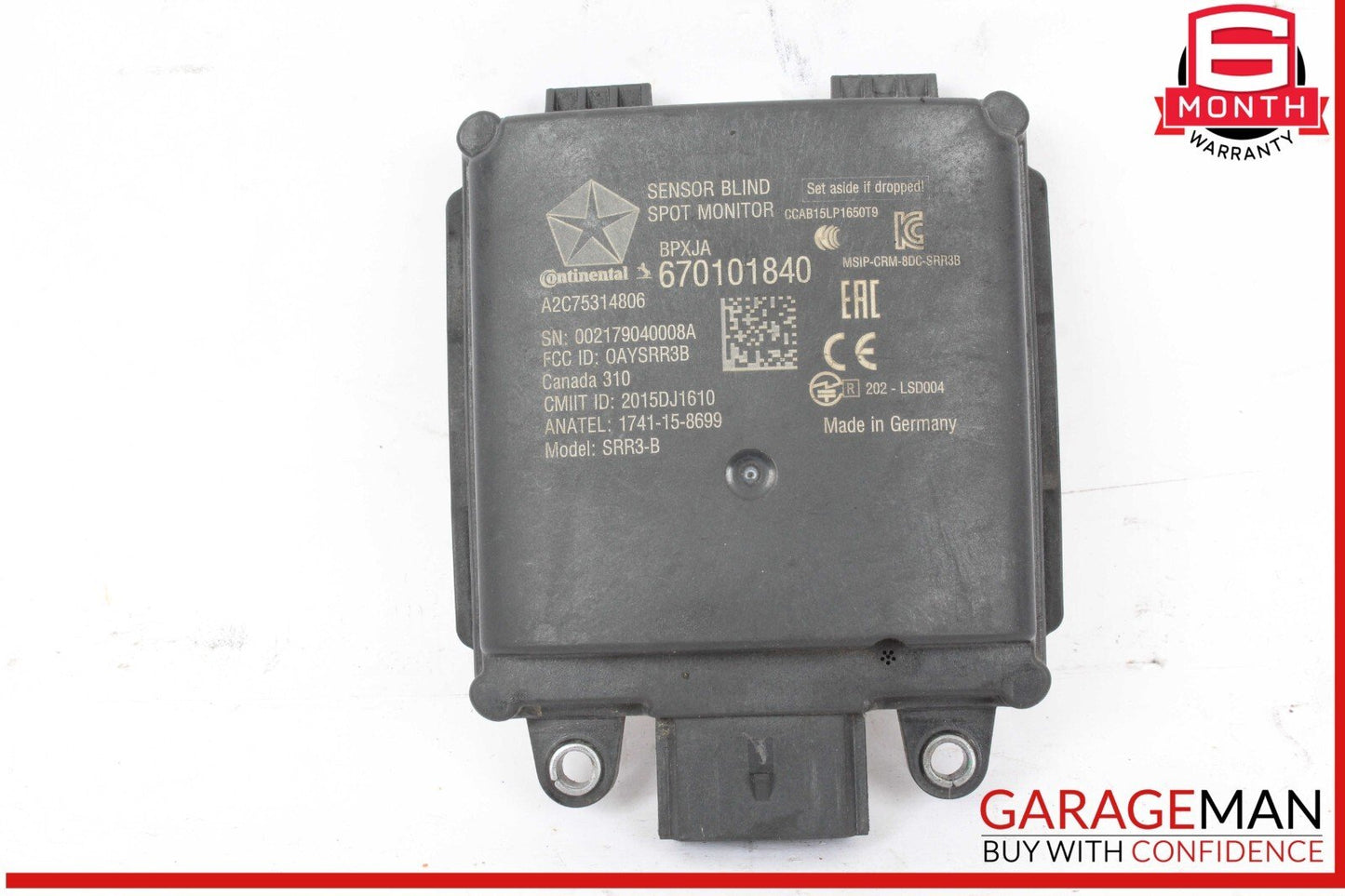 17-20 Maserati Levante M161 Rear Left or Right Blind Spot Radar Sensor Module