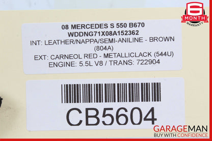 07-14 Mercedes S550 S350 CL550 Rear Trunk Lid Open Lock Unlock Release Handle