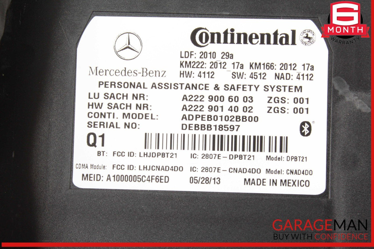 12-15 Mercedes W204 C250 C300 C350 Communication Control Module 2229006003 OEM