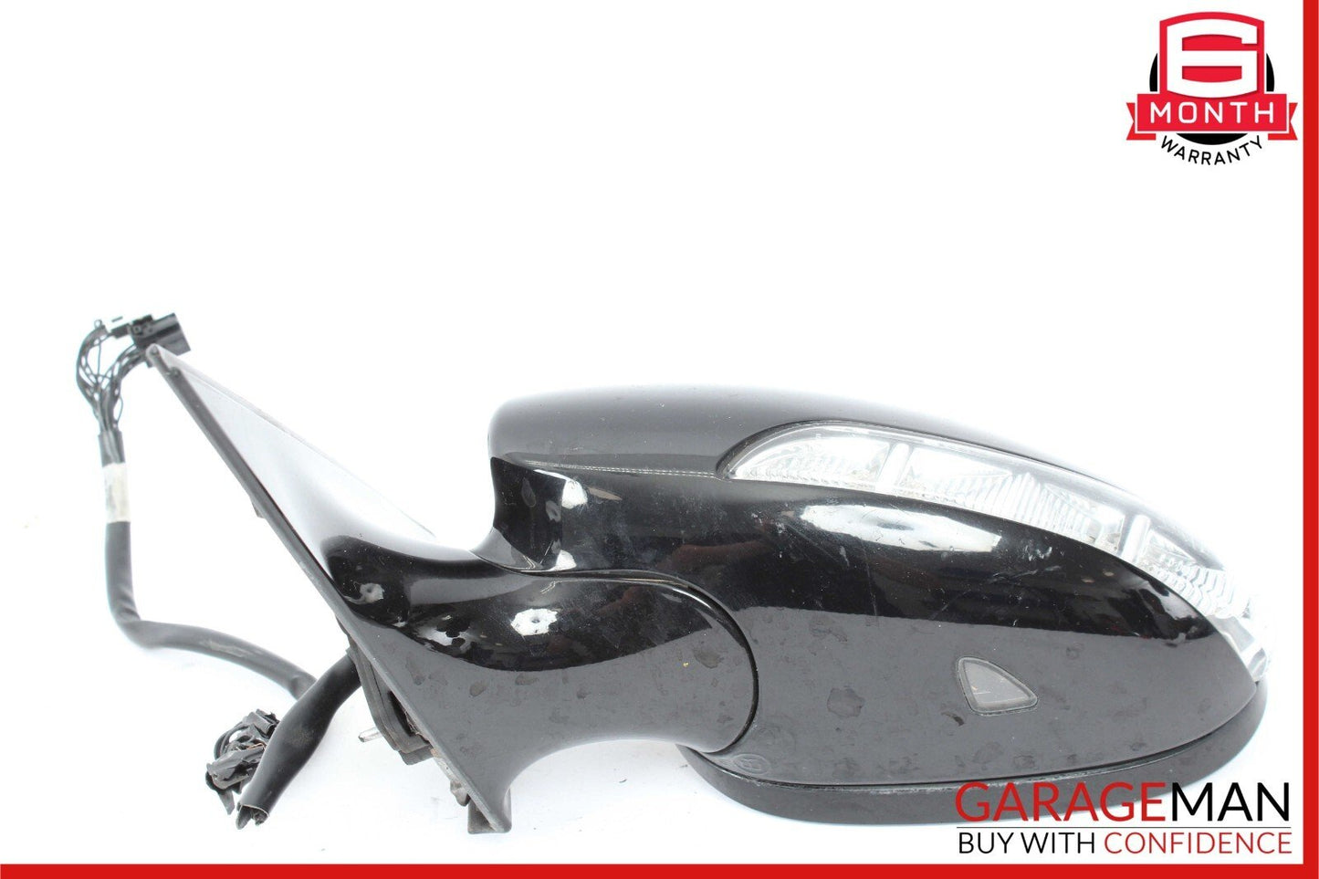 07-09 Mercedes W221 S550 S65 AMG Front Left Side Mirror Door Rear View Black OEM