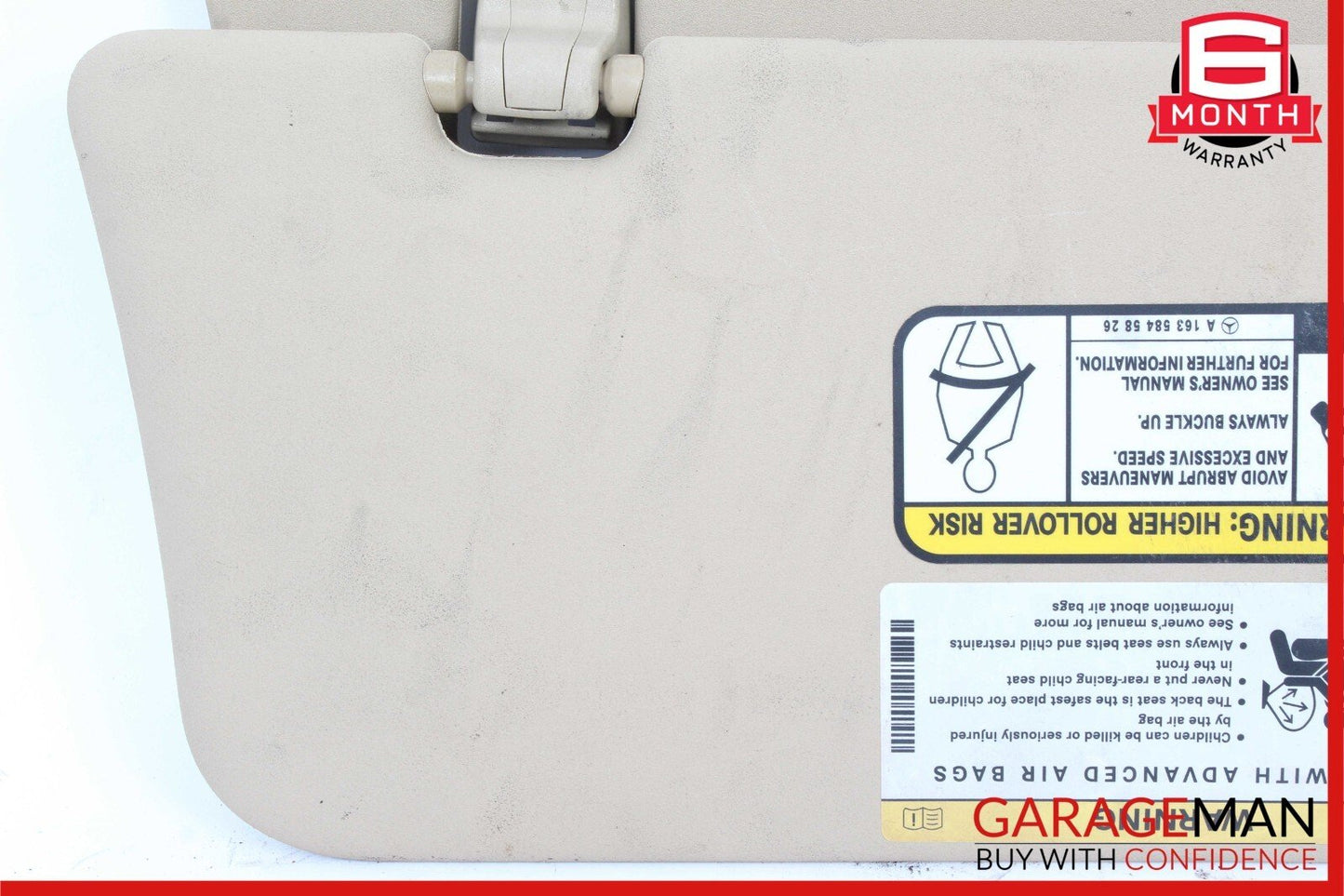 06-12 Mercedes X164 GL450 ML450 Front Left Side Sun Visor Sunvisor Shade Gray