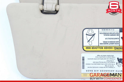 06-12 Mercedes X164 GL450 ML450 Front Left Side Sun Visor Sunvisor Shade Gray