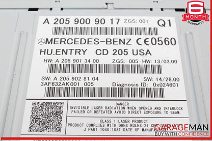15-18 Mercedes W205 C300 C350e AM/FM CD Player Radio Receiver Module OEM