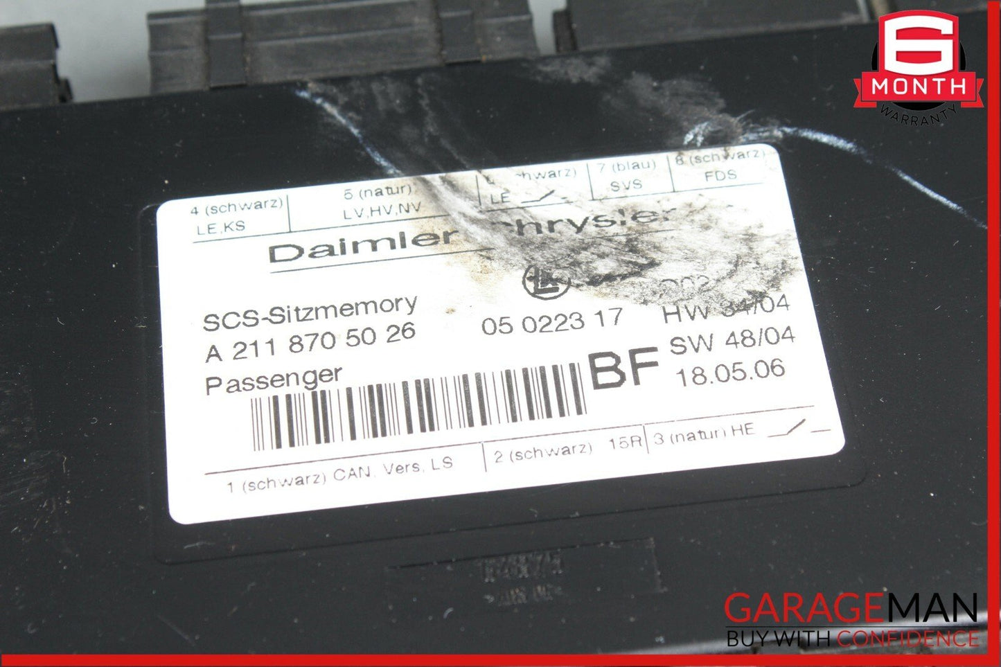 03-11 Mercedes X164 GL450 CLS350 ML550 Front Right Side Seat Control Module OEM