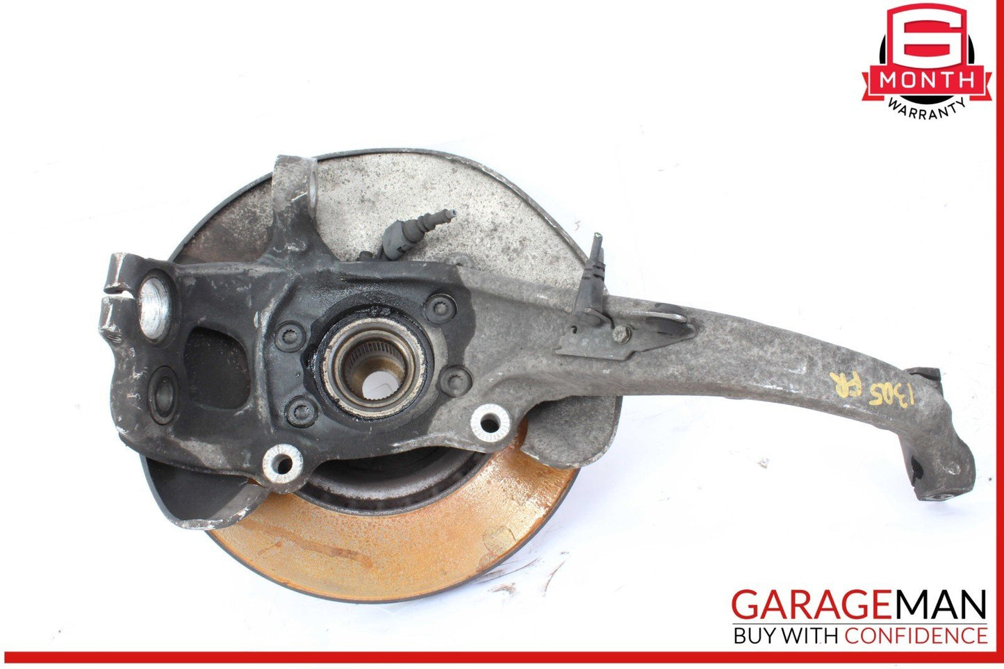12-18 Audi Q5 A7 Front Right Passenger Side Spindle Knuckle Wheel w/ Rotor Disc