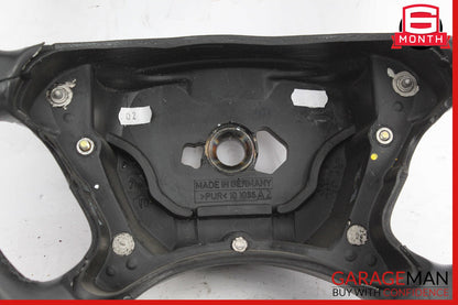 03-09 Mercedes R230 SL500 CLK350 Driver 4 Spoke Steering Wheel Leather Black OEM