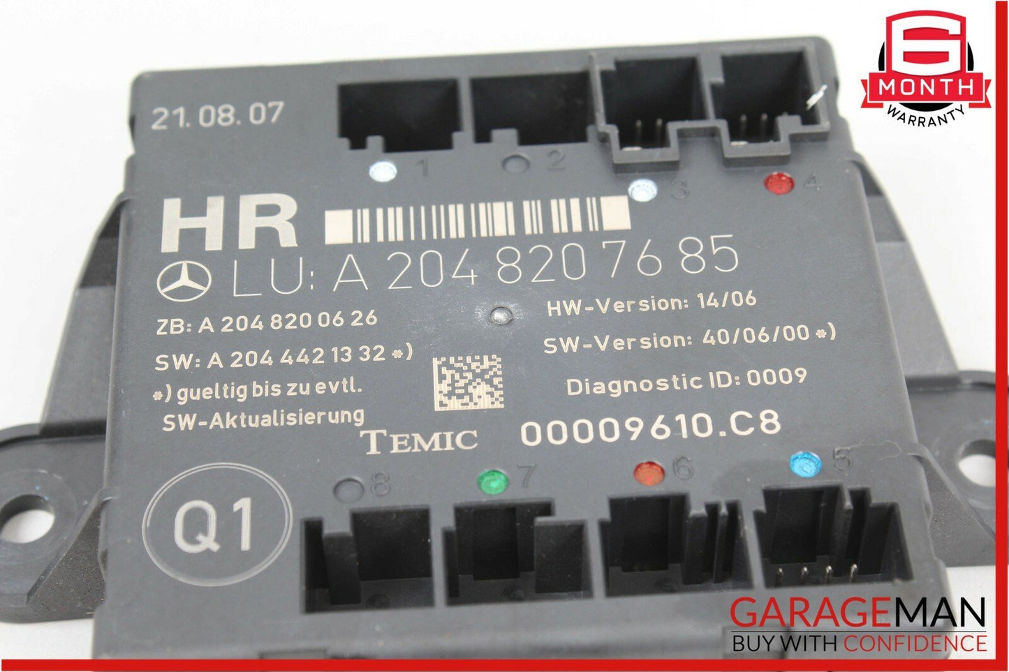 08-11 Mercedes W204 C300 C250 Rear Right Passenger Side Door Control Module OEM