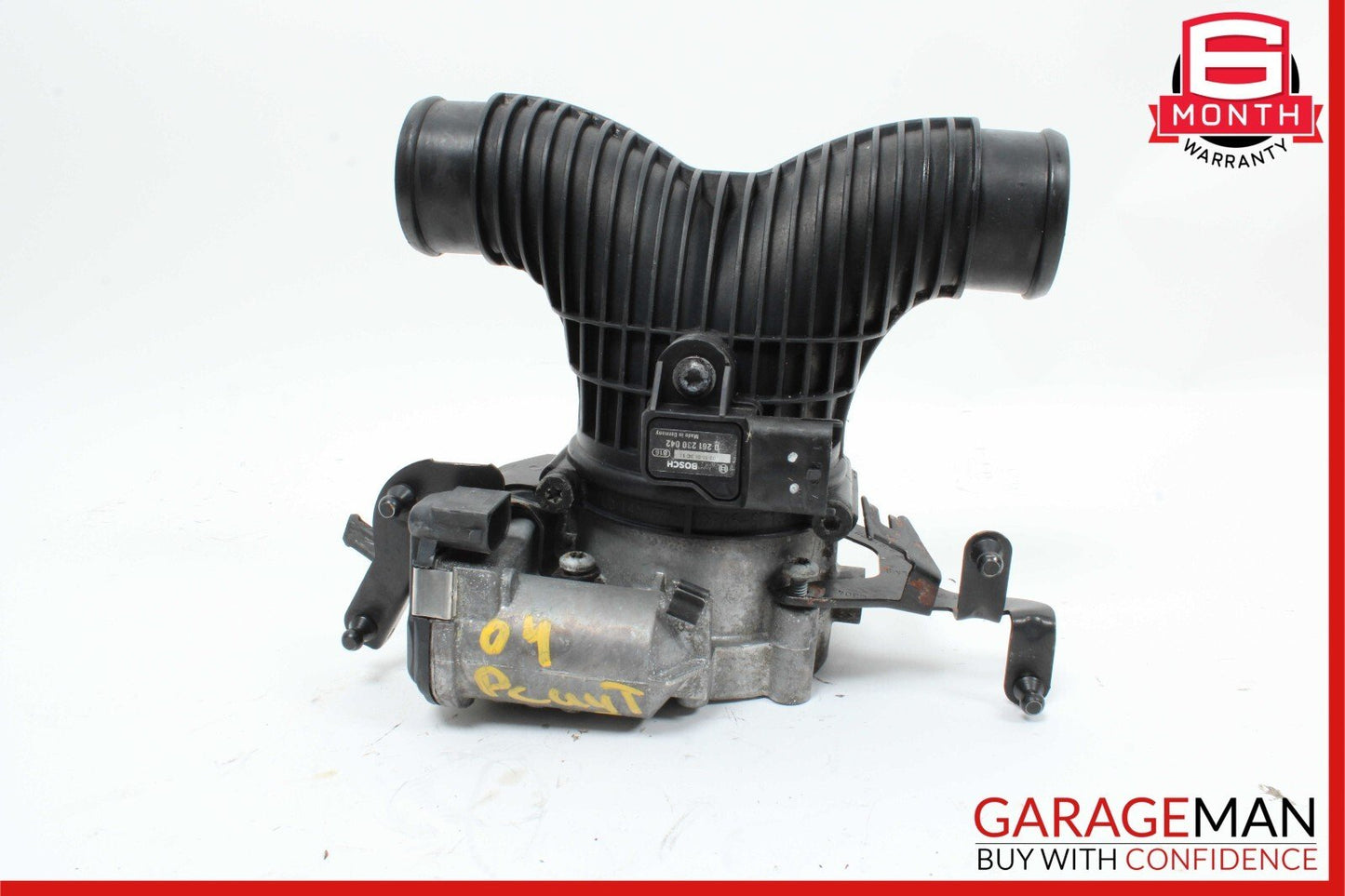 03-10 Porsche Cayenne 955 957 Engine Throttle Body w/ Air Intake Duct Hose Tube