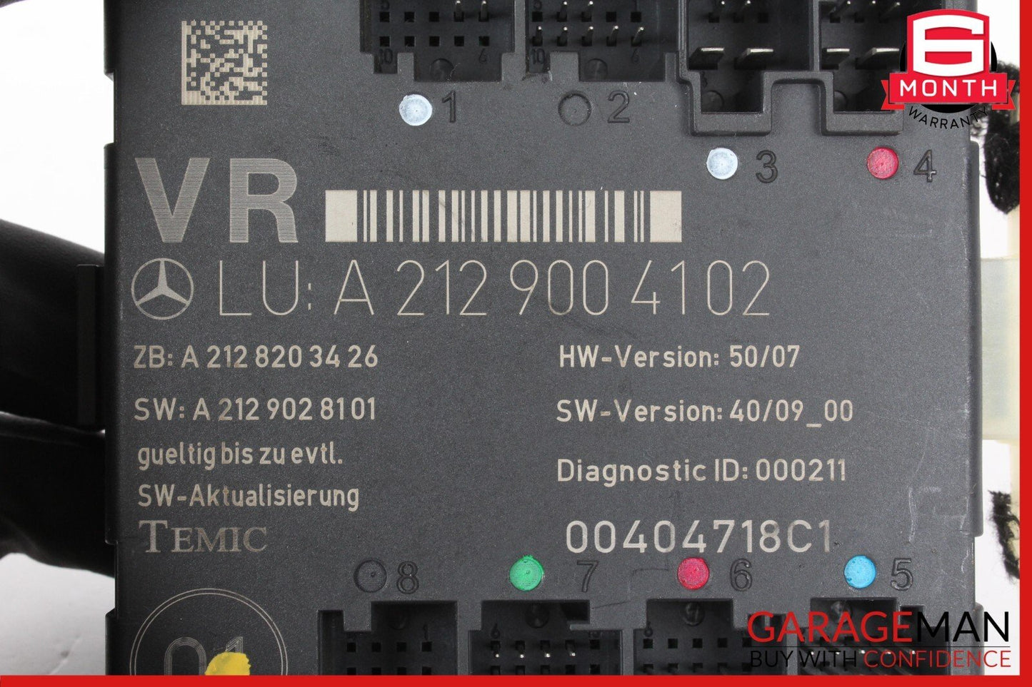 08-14 Mercedes W204 C300 4MATIC Front Right Side Door Control Module Unit OEM
