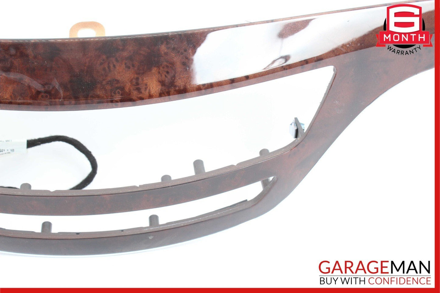 10-13 Mercedes W221 S550 S400 Center Dashboard Dash Trim Molding Brown Wood OEM
