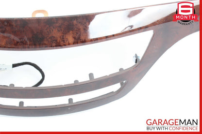 10-13 Mercedes W221 S550 S400 Center Dashboard Dash Trim Molding Brown Wood OEM
