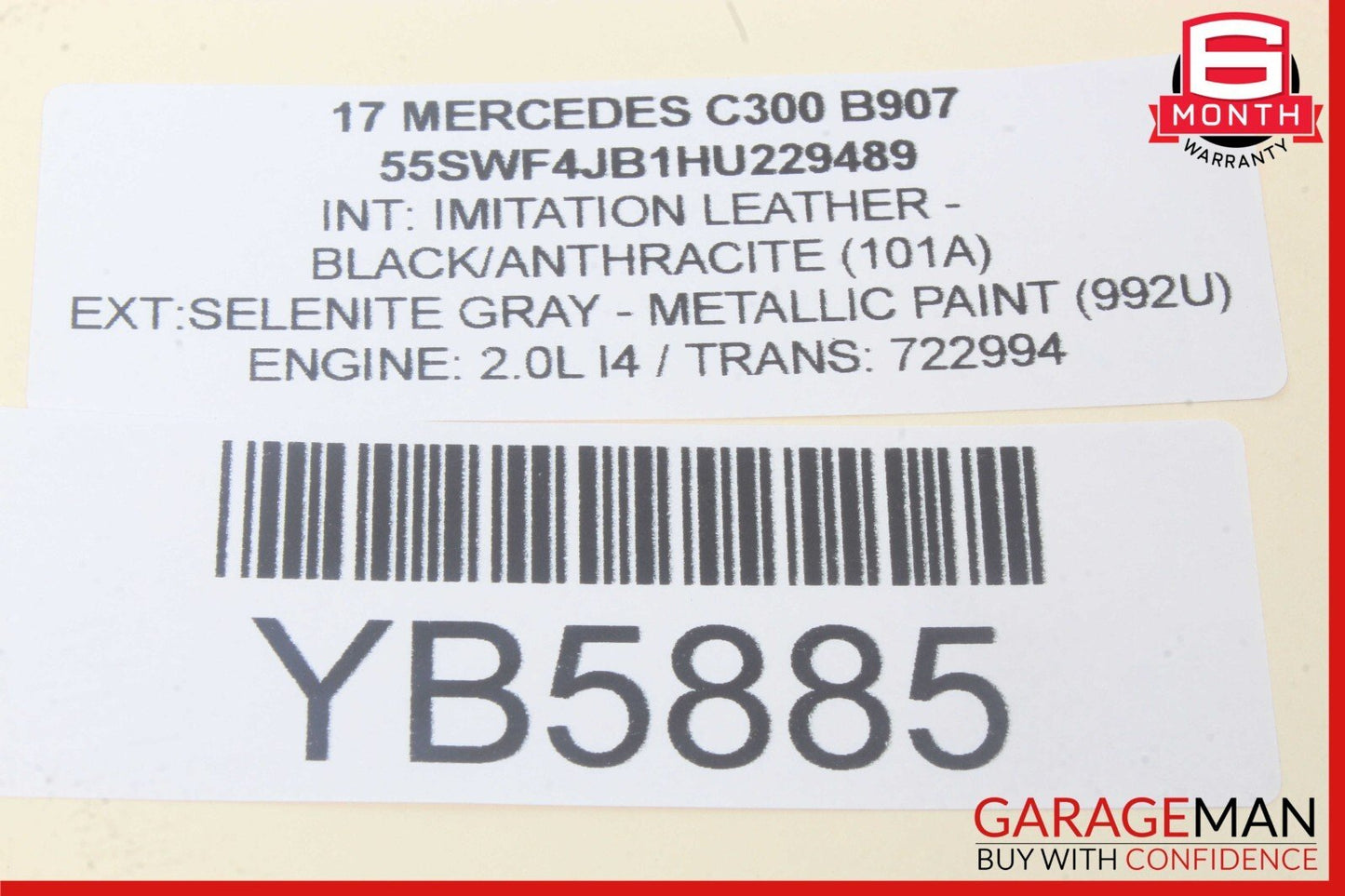 15-18 Mercedes W205 C300 C400 Rear Left Driver Side Door Control Module Unit OEM