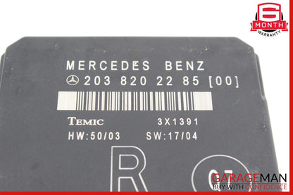 01-07 Mercedes W203 C230 C320 C55 Rear Right Side Door Computer Control Module