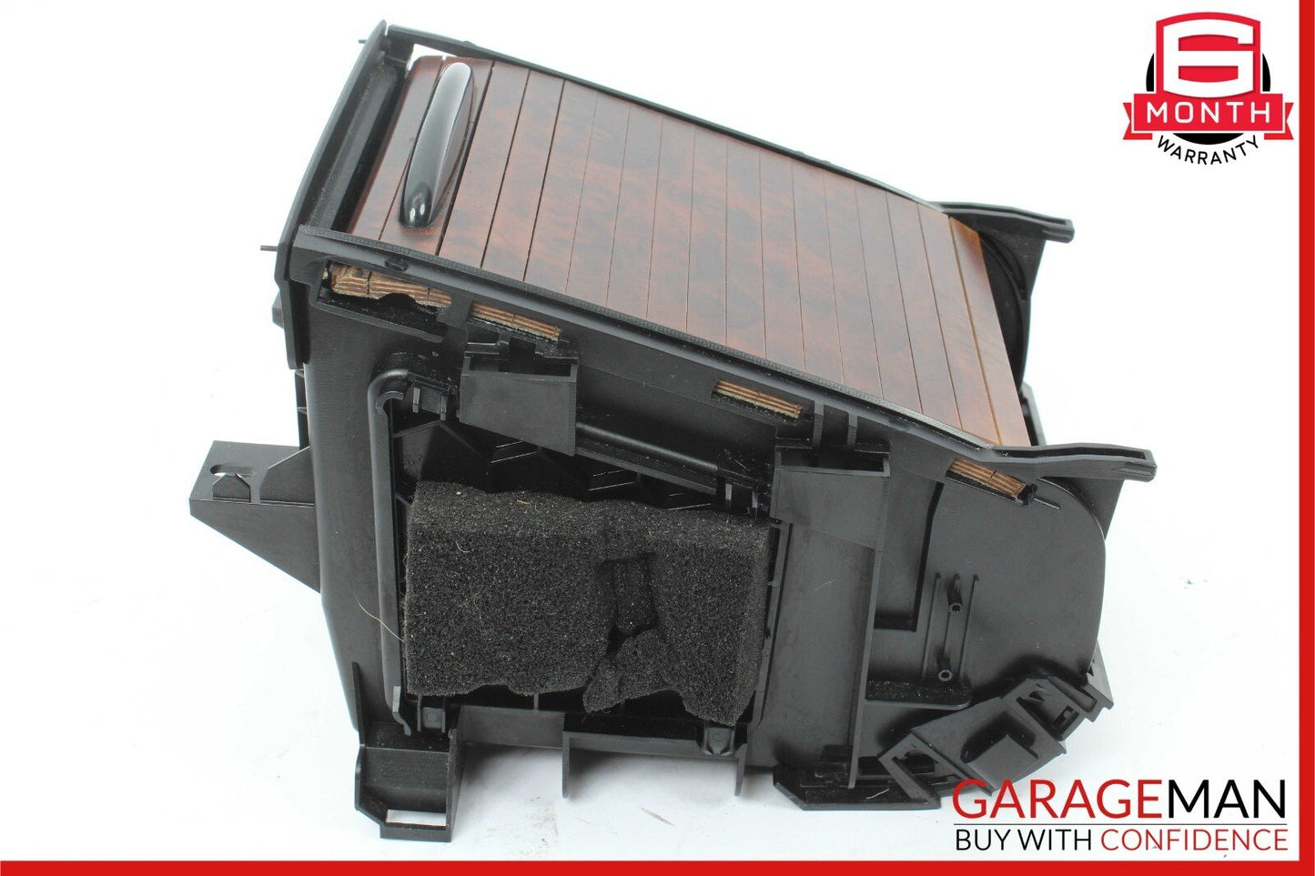 06-11 Mercedes W219 CLS500 Rear Center Console Cupholder Storage Tray Wood
