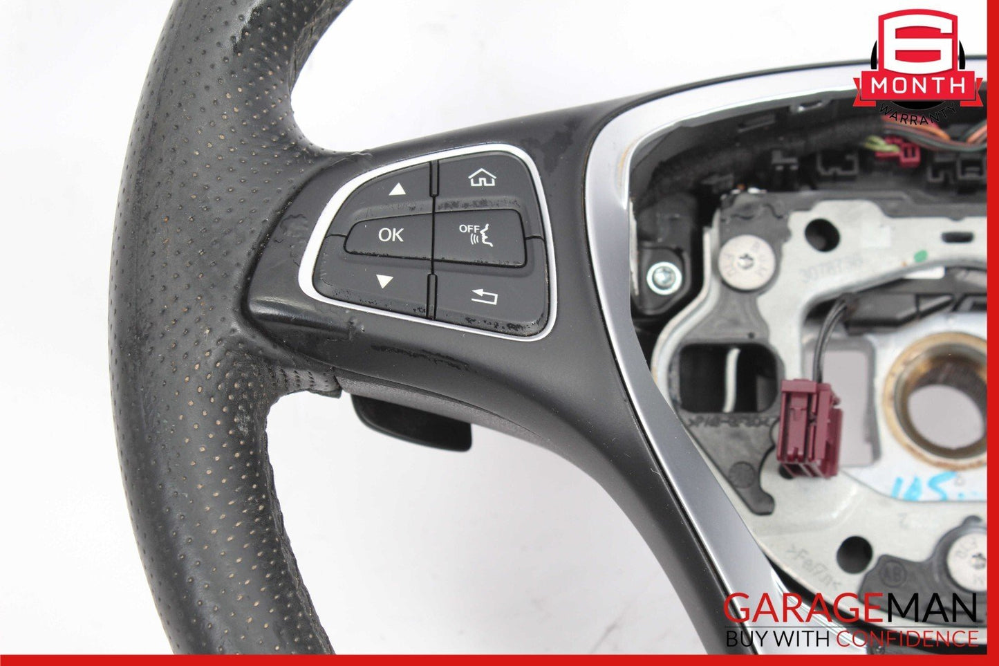 15-18 Mercedes W205 C300 C350e GLC300 Steering Wheel w/ Paddle Shifters Grey