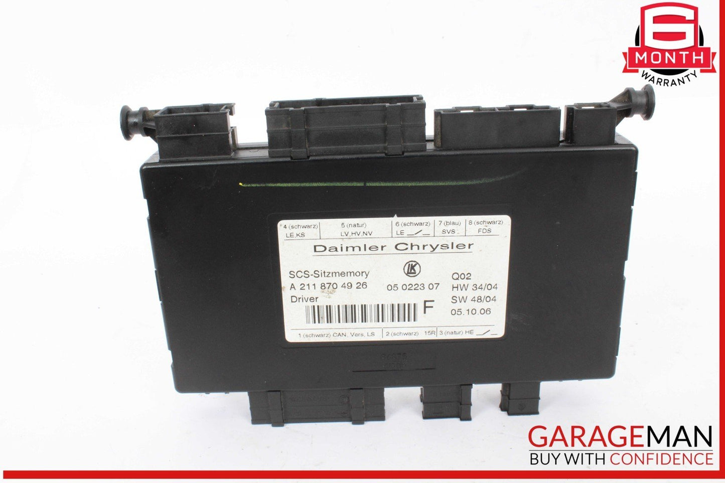 03-12 Mercedes X164 GL450 4MATIC Front Left Driver Side Seat Control Module OEM