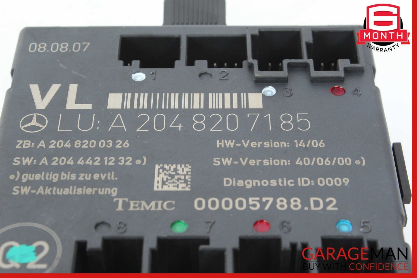 08-14 Mercedes W204 C250 C300 C350 Front Left Driver Side Door Control Module