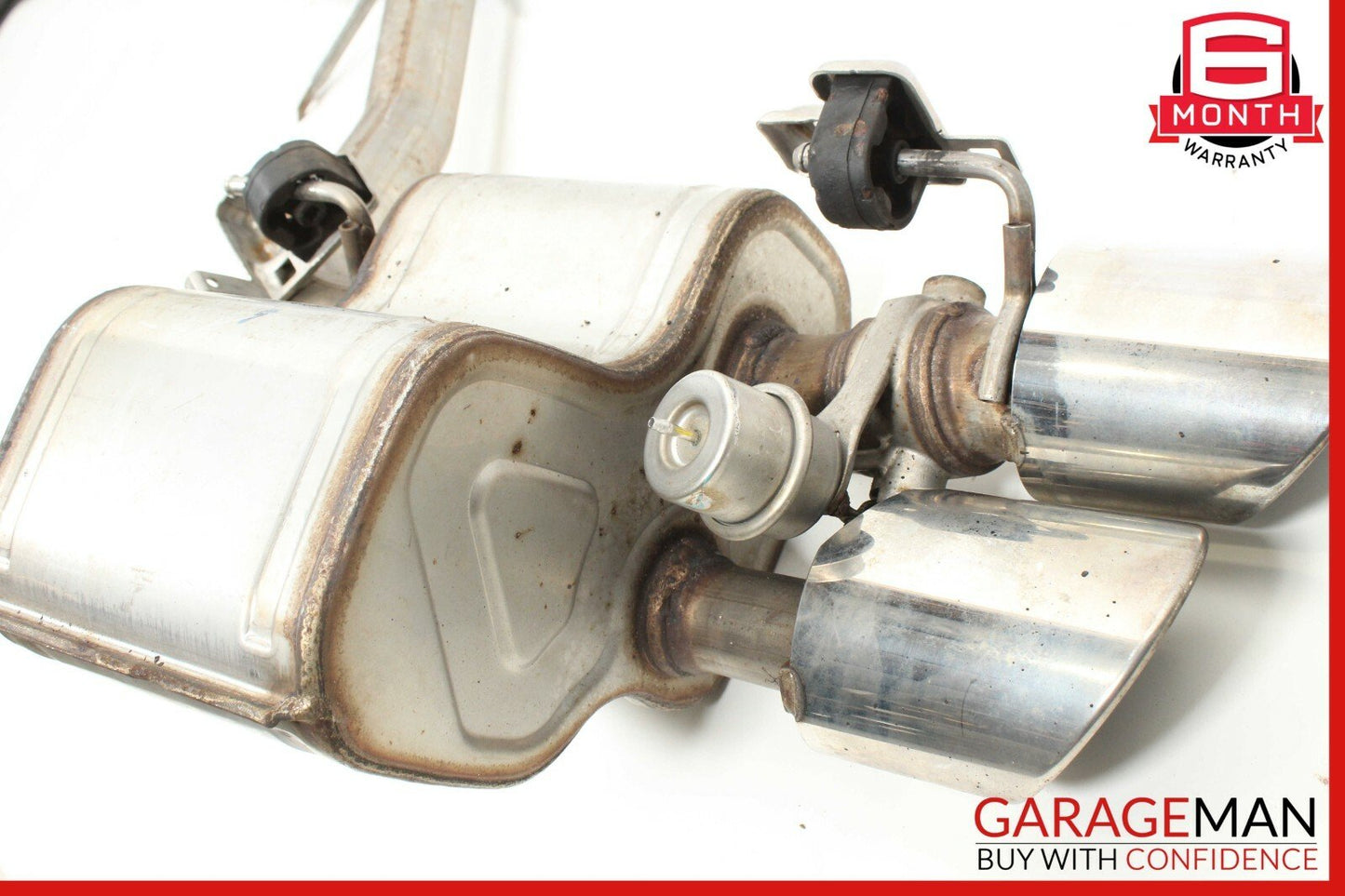 14-17 Maserati Ghibli Rear Left Driver Exhaust Muffler Dual Tip Assembly OEM