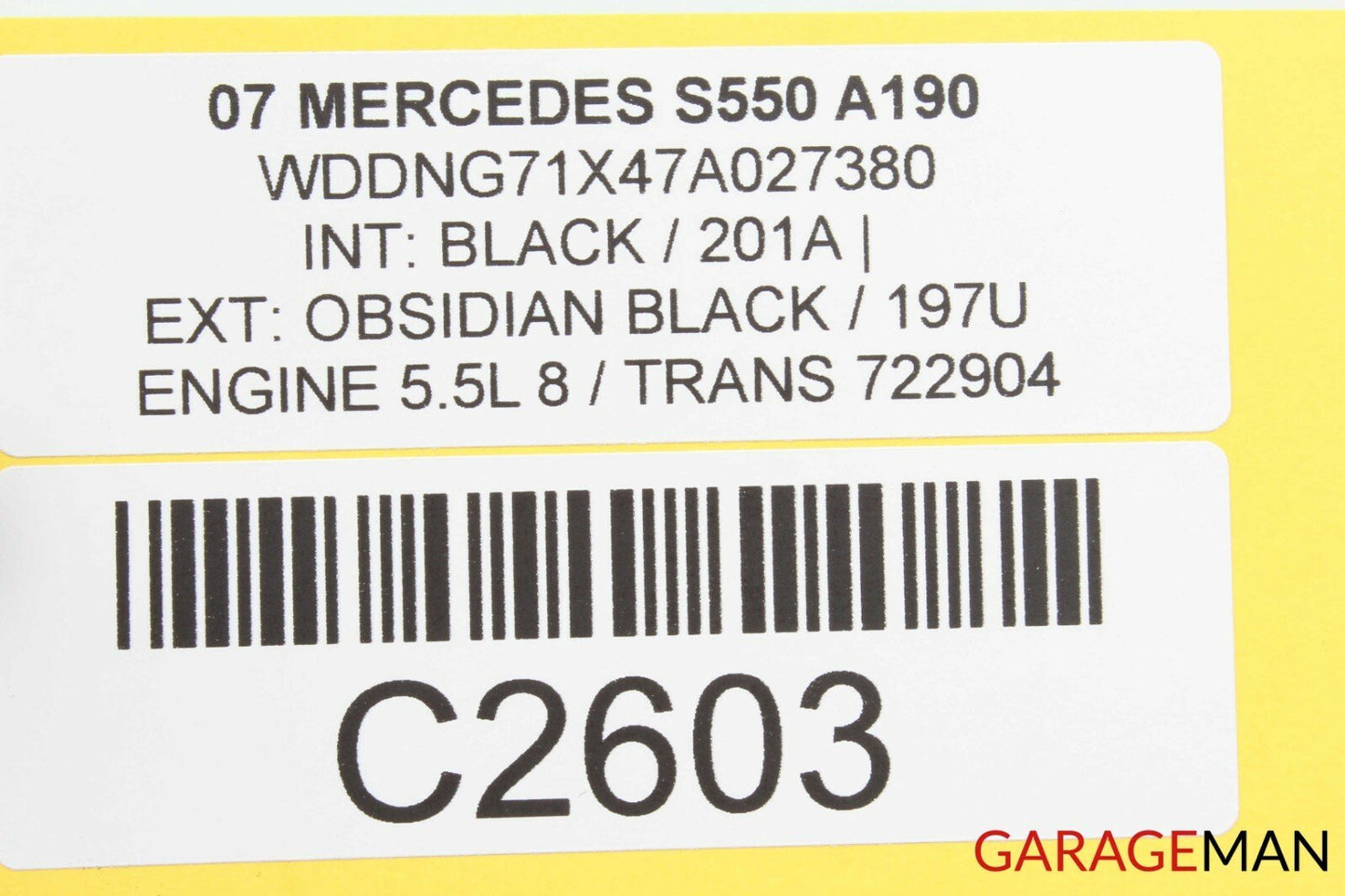 07-09 Mercedes W221 S450 S550 Front Right Side Mirror Door Rear View Black OEM