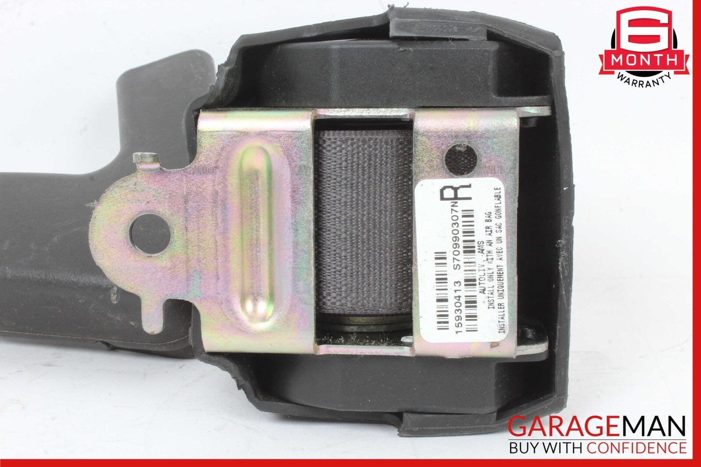 04-08 Cadillac XLR Right Side Seatbelt Seat Belt Retractor Black 19149856 OEM