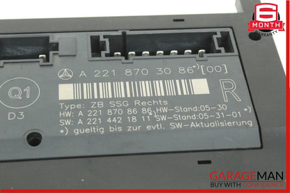 07-13 Mercedes W221 S550 S65 AMG Front Right Side Under Seat Control Module OEM