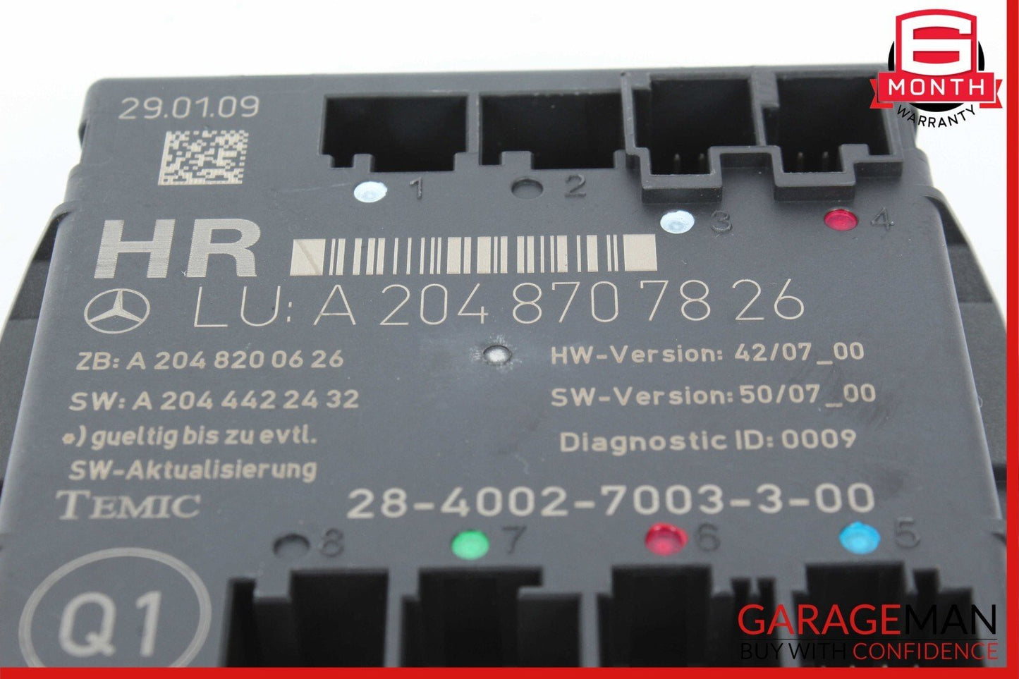 08-18 Mercedes W204 C300 C350 GLK350 Rear Right Side Door Control Module Unit