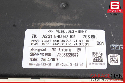 07-14 Mercedes W216 CL550 CL63 Active Body Control ABC Suspension Module Control