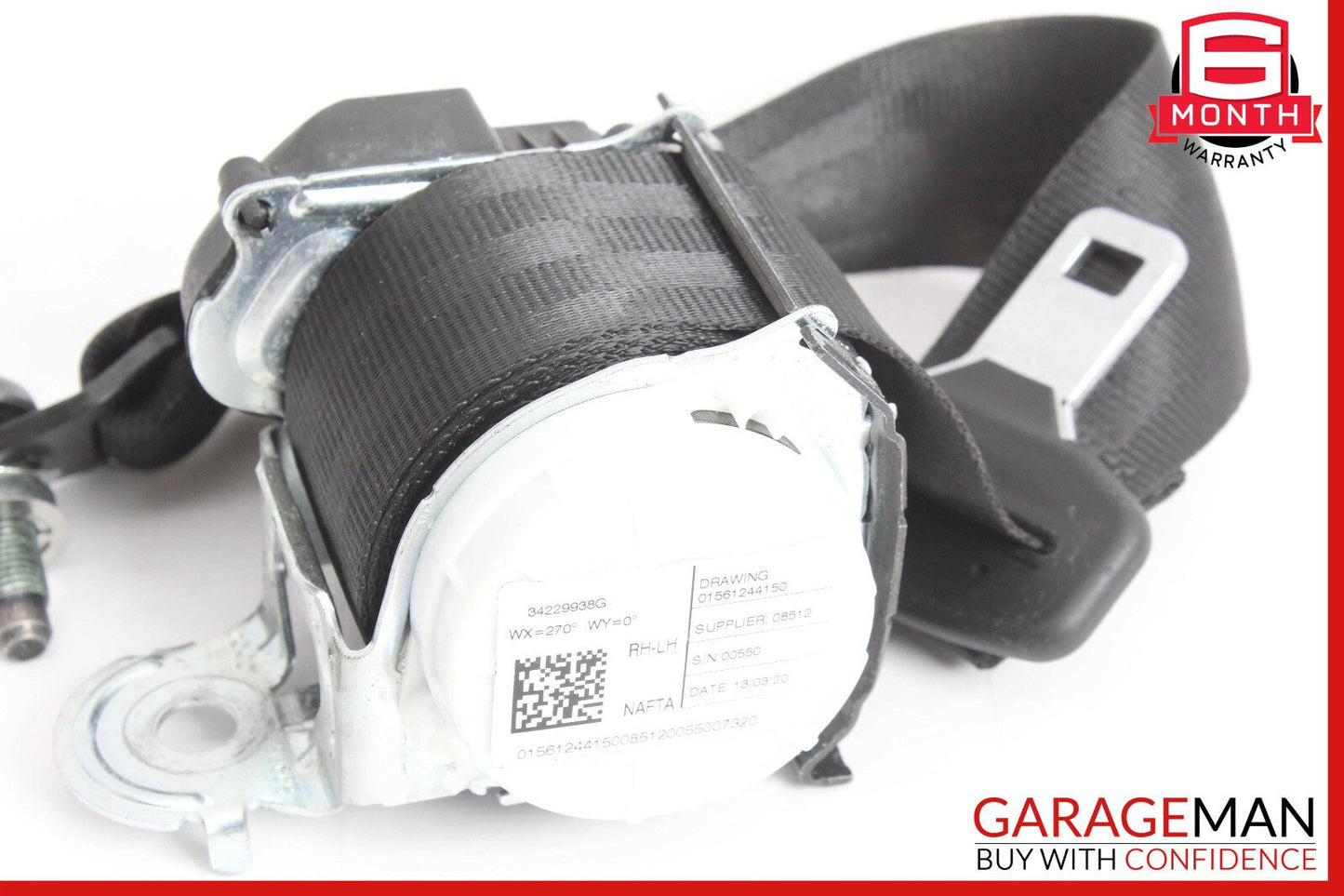17-22 Alfa Romeo Giulia Rear Left Seatbelt Seat Belt Retractor OEM