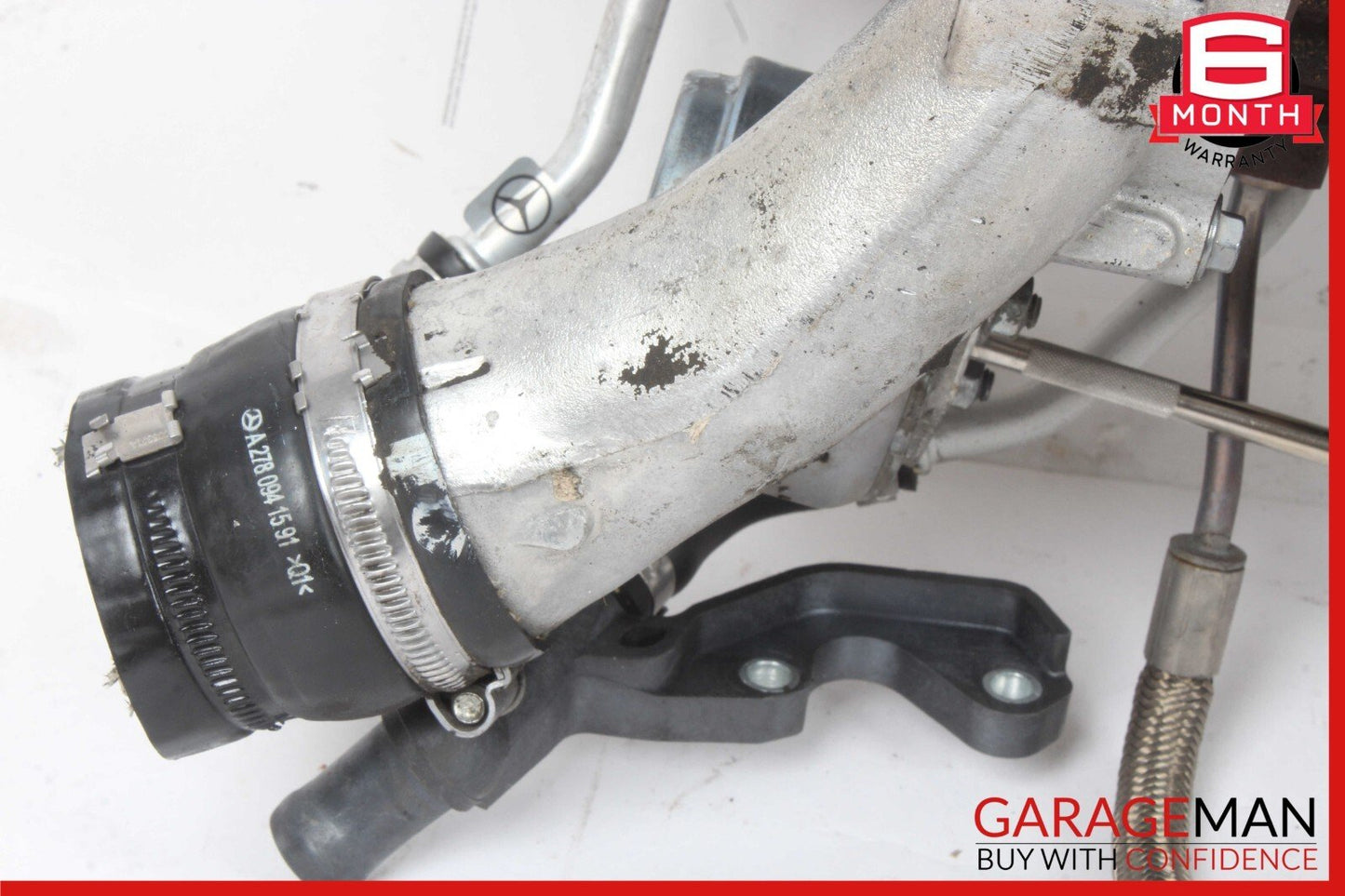 11-16 Mercedes GL450 S500 S550 4.7L Left Turbocharger Turbo Charger Manifold OEM