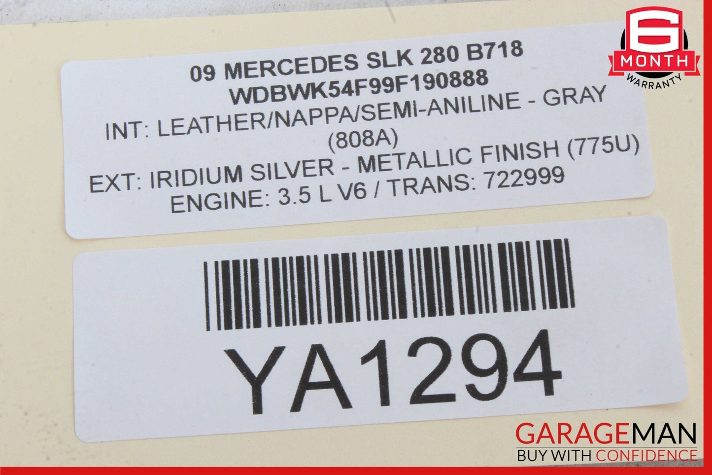 05-18 Mercedes R171 SLK300 CLS550 Seat Control Vacuum Pump 0008003348 OEM