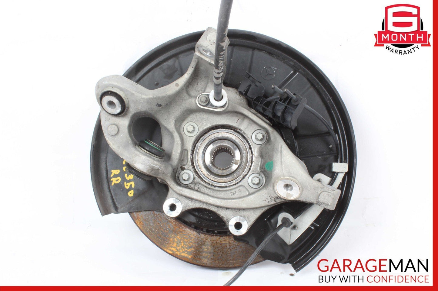 08-14 Mercedes W212 E350 Rear Right Side Spindle Knuckle Hub Bearing Brake Rotor