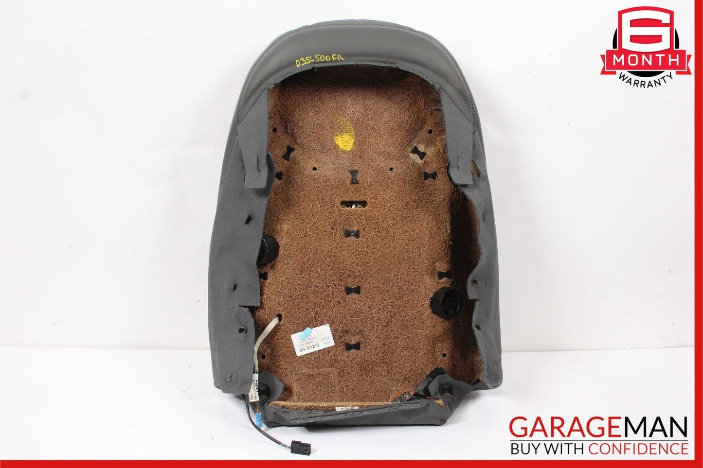 03-06 Mercedes R230 SL500 Front Right Side Upper Top Seat Cushion Cover Gray