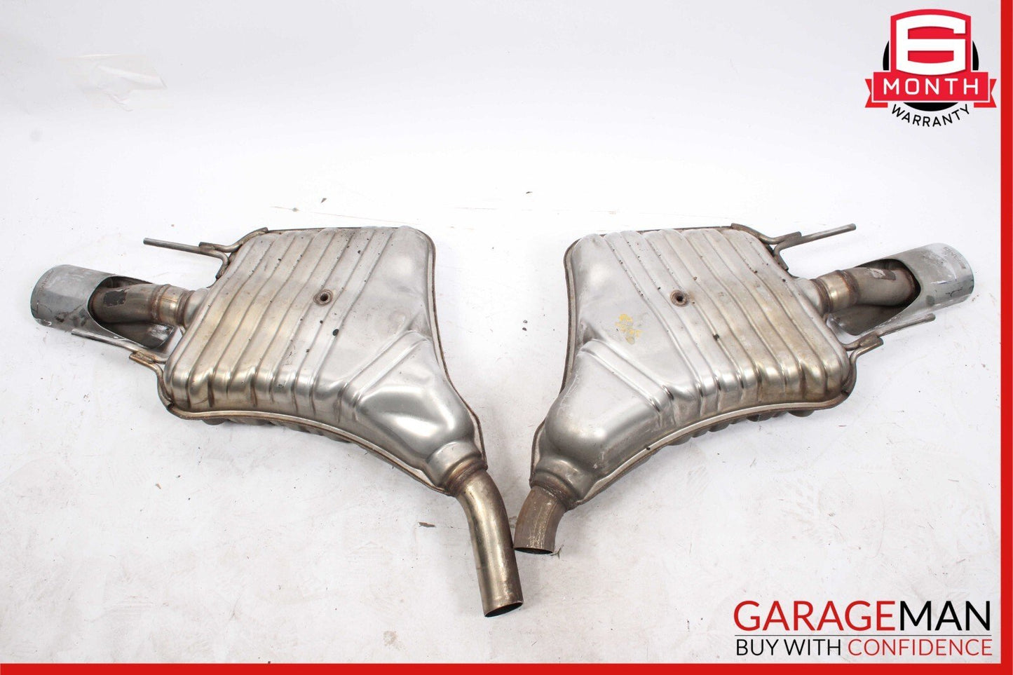 07-09 Mercedes W221 S550 S450 AMG Sport Rear Exhaust Muffler Tips Set of 2 OEM