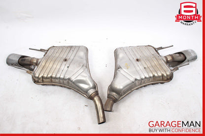 07-09 Mercedes W221 S550 S450 AMG Sport Rear Exhaust Muffler Tips Set of 2 OEM