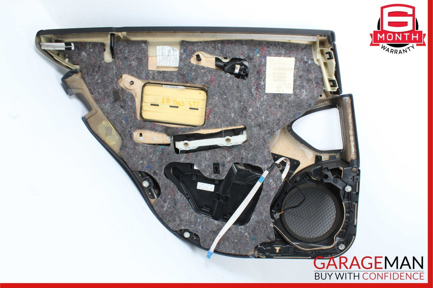 06-11 Mercedes W219 CLS550 CLS500 Rear Right Side Interior Door Panel Black OEM