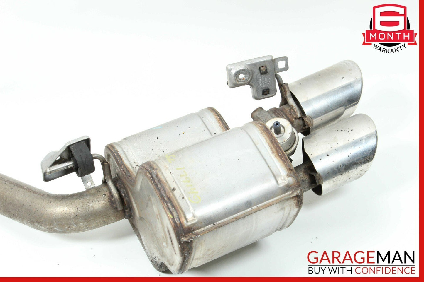 14-17 Maserati Ghibli Rear Left Driver Side Exhaust Muffler Dual Tip Assembly