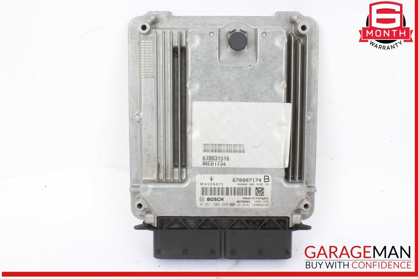 14-17 Maserati Ghibli ECU ECM Engine Computer Control Module Unit 670007174 OEM