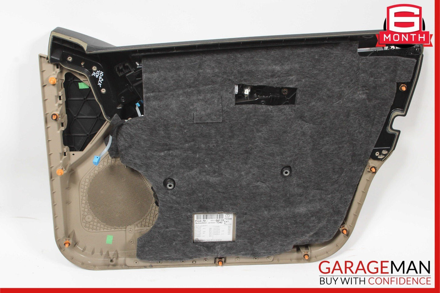10-15 Mercedes X204 GLK350 Front Left Side Interior Door Trim Panel Cover Brown