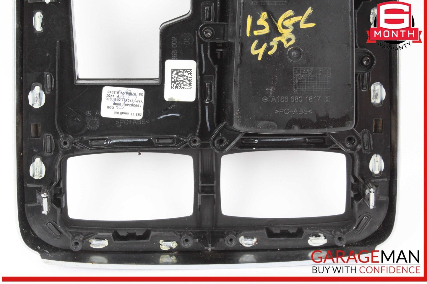 12-19 Mercedes X166 GL450 ML400 GLS550 Center Console Bezel Trim Black OEM