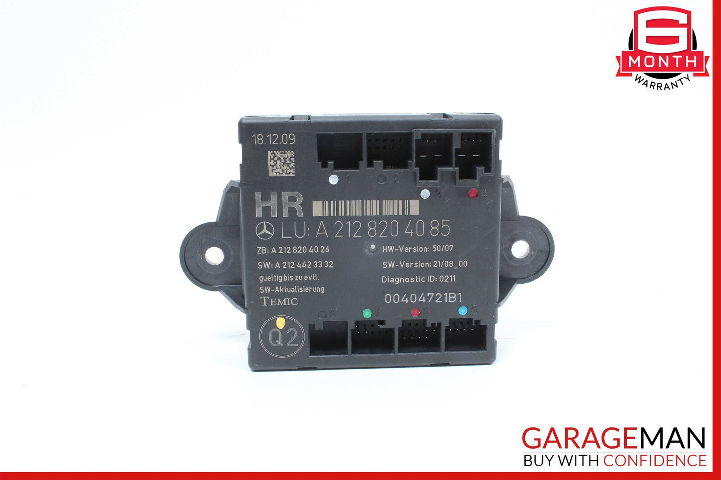 08-18 Mercedes W204 C300 GLK350 CLS550 Rear Right Side Door Control Module OEM