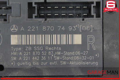 07-13 Mercedes W221 S550 Front Right Under Seat Control Module OEM