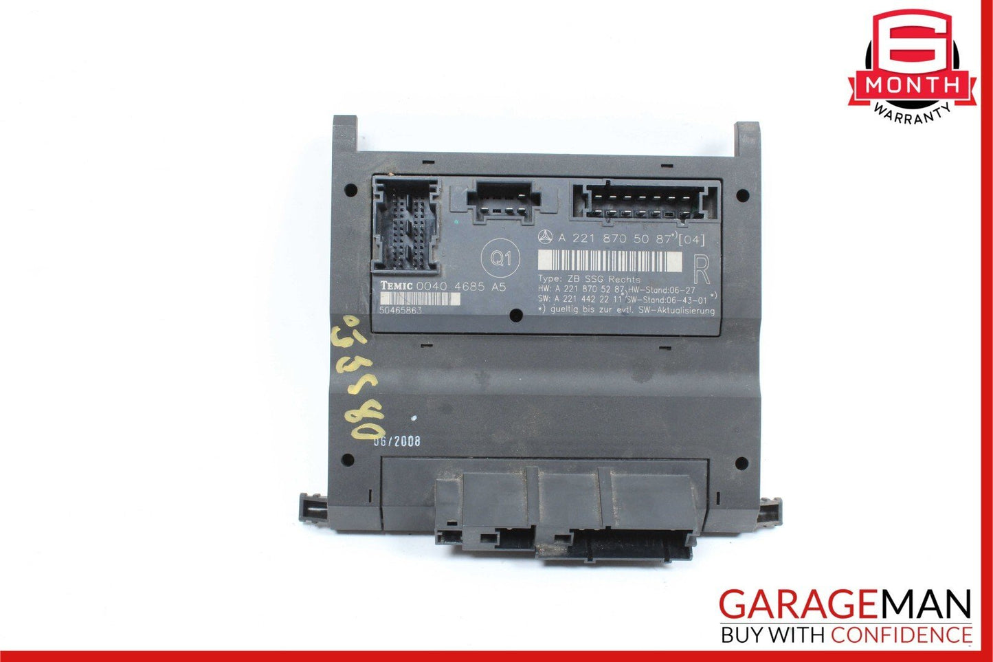 07-13 Mercedes W221 S550 S63 AMG Front Right Under Seat Control Module OEM